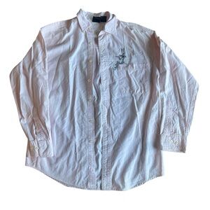 Vintage Warner Bros Clothing ConBugs Bunny Pink Button Down Shirt Size Small